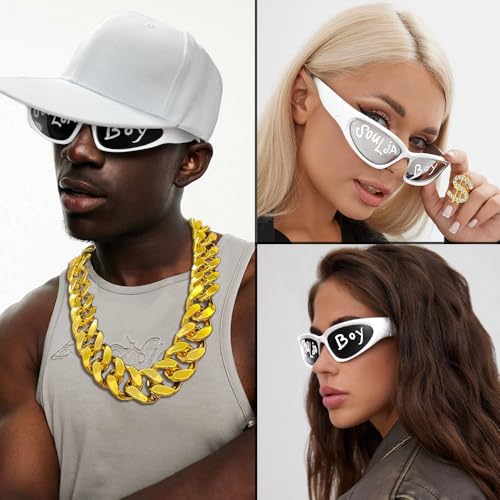 MEDOJO Hip Hop Costumes Kit 80s 90s 2000s Rapper