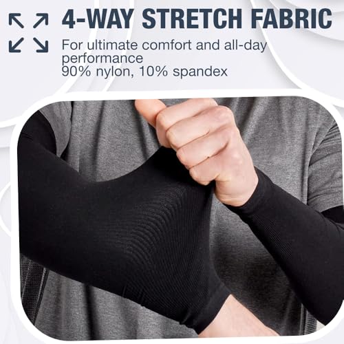 Two packs UV Sun Protection Arm Sleeves, Compression Cooling Sleeves for Men and Women, Ideal for Golf, Outdoor Sports.