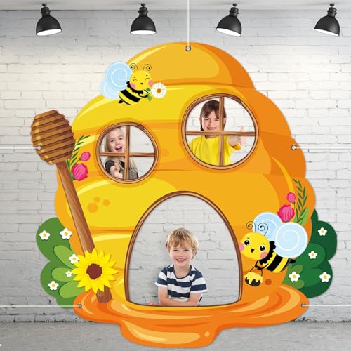 Large Honeycomb Shaped Photo Prop Selfie Frame Bee Theme Party Decor Honey Bee Photo Booth Props Honeycomb Backdrop Banner...