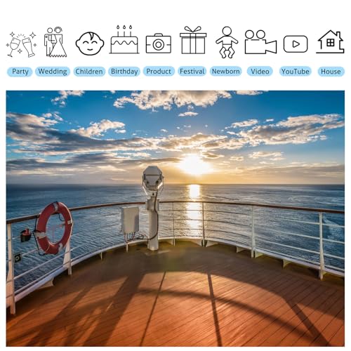 Fmarui 7x5ft Cruise Ship Backdrop Cruise Theme Party Decorations Nautical Banner Photo Booth Props for Birthday Decoration...