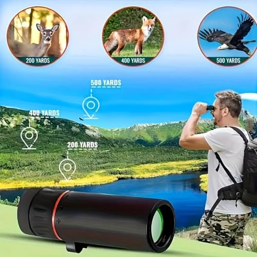 Mini Monocular Telescope, 2000X25 Portable Monocular Focus Optics Telescopes for Sporting Events, Concerts, Camping, Bird ...