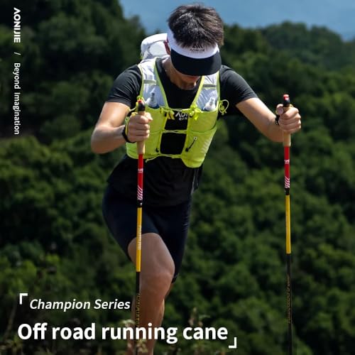 BlueField 2 Pcs Ultralight Trekking Poles, Folding Carbon Fiber Walking Sticks for Hiking with Quick Lock System for Hiking
