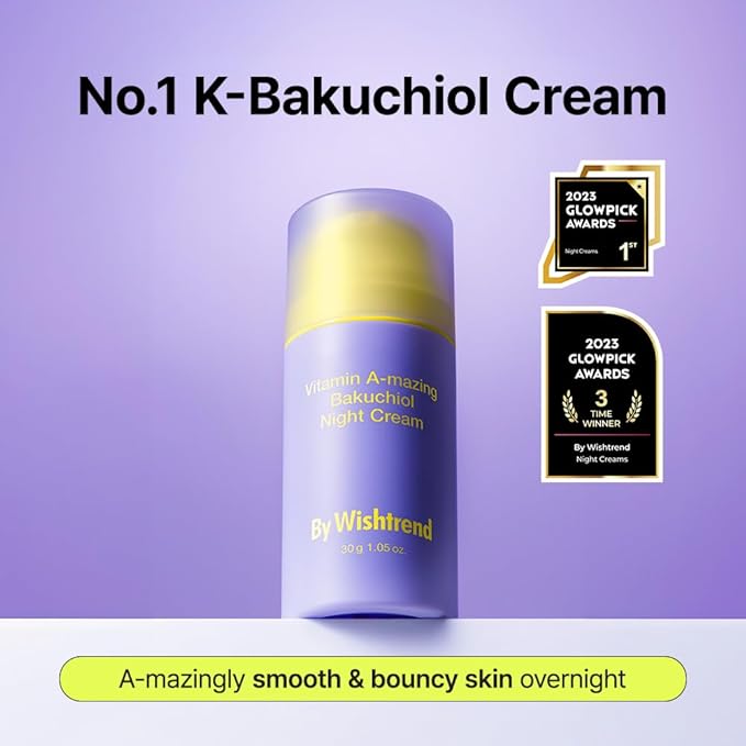 BY WISHTREND Vitamin A-mazing Bakuchiol Retinal Night Cream (1.05 Ounce (Pack of 1))
