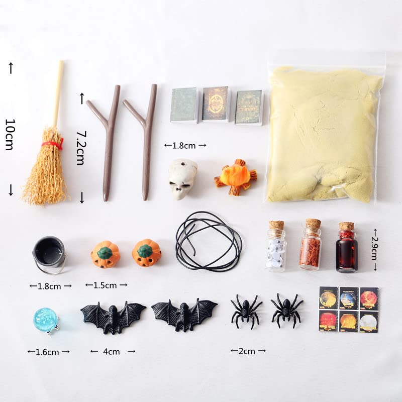 SXFSE Dollhouse Decoration Accessories, 1:12 Dollhouse Ornament Mini Halloween Horror Decoration Set