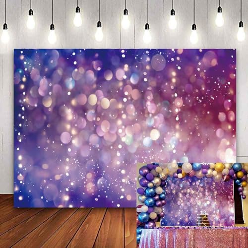 Purple Light Spots Backdrop Dreamy Glitter Dots Halos Photography Background Girl Birthday Party Baby Shower Decor Banner ...