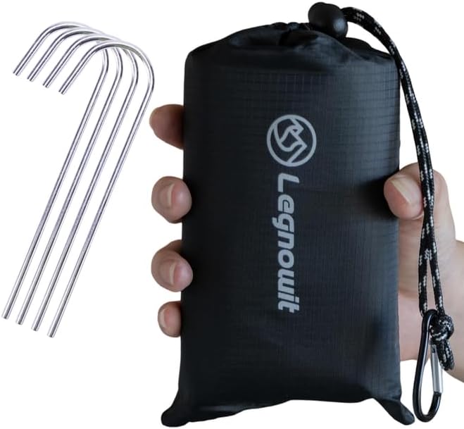Legnowit Outdoor Pocket Blanket, 55"x79" Waterproof Foldable Compact Pincic Blanket, Ultralight Tarp for Camping, Festiva...