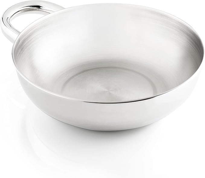 GSI Outdoors Glacier Stainless Bowl I 9-inch Stainless Steel Camping & Travel Bowl with Handle