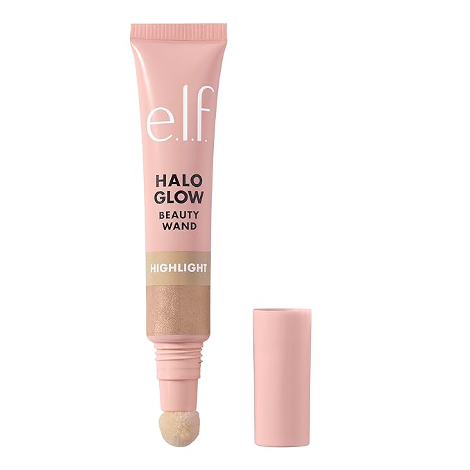 e.l.f. Halo Glow Highlight Beauty Wand, Liquid Highlighter Wand For Luminous, Glowing Skin, Buildable Formula, Vegan & Cru...
