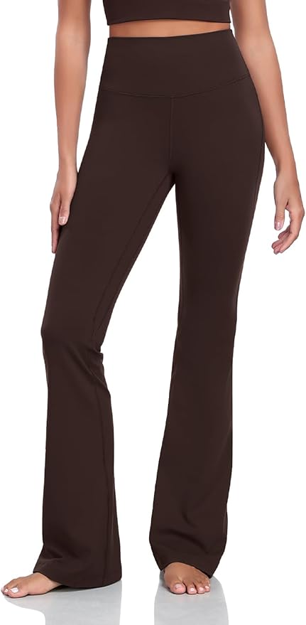 HeyNuts Harmony Flare Leggings 29"/30.5"/32.5"/34.5", High Waisted Tummy Control Wide Leg Bootcut Yoga Pants Lounge Soft