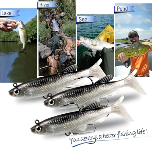 5-Pack 8cm Soft Fish Baits with Cool Hooks – Ultra-Realistic Artificial Lures for Successful Fishing Adventures