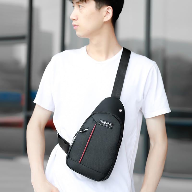 Shoulder Backpack Crossbody Bag Small Sling for Women Men Chest Daypack Crossbody Adjustable Strap for Travel Sport Hiking