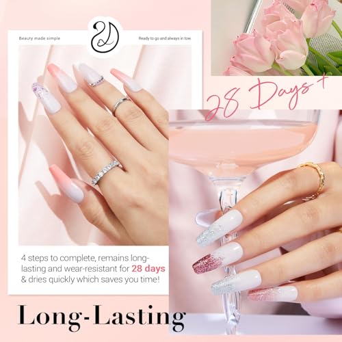 AZUREBEAUTY Dip Powder Nail Kit with Electric Nail Drill, 24 Colors Nude Pink Glitter Nail Powder Starter Kit with Dip Liq...