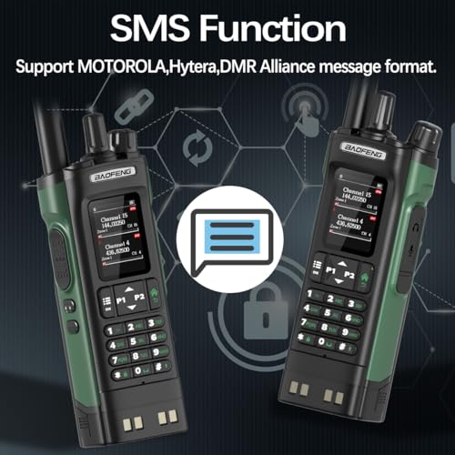 Ham Radio Baofeng DM32 DMR Radio Handheld Rechargeable Walkie Talkies Long Range DM32UV Two Way Radio NOAA Weather Radio w...