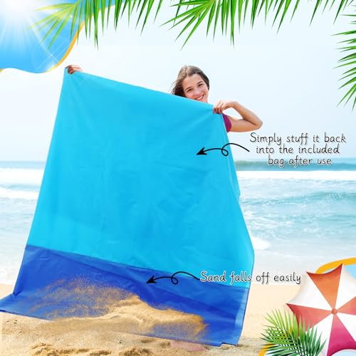 Drydiet Extra Large Beach Blanket Sandproof Waterproof 10 x 9 ft Beach Mat for 2-8 Adults Oversized Quick Drying Outdoor P...