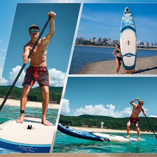 Quashley Inflatable Paddle Board,Ultra Stable Stand Up Paddleboards 33"/34" with All Premium Accessories,Wide All Around S...