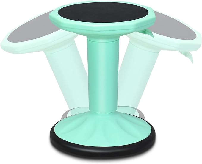 Giantex Wobble Stools for Classroom Seating, Wiggle Stool with Adjustable Height, 24 Inch Active Learning Stool, Sitting Balance Chair for School, Office Stand Up, Flexible Seating Wobble Chair(Green)