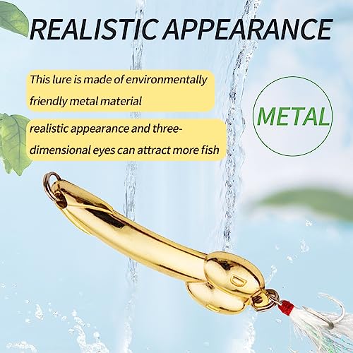 4Pack Funny Fishing Lures for Men Saltwater Fishing Lures Set Metal Jigging Spoons for Bass Fishing Crank Baits Topwater L...