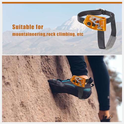RESQT Foot Ascender, Riser Rock Climbing Mountaineering Tree Arborist, Equipment Climbing Device for 8-13mm Rope