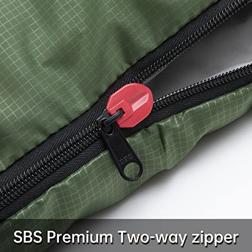 BISINNA 0 Degree Winter Sleeping Bags(480GSM) for Adults-Cold Weather Camping Sleeping Bag-Comfortable Warm Portable Sleep...