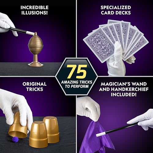 National Geographic Mega Magic Set - More Than 75 Magic Tricks for Kids to Perform with Step-by-Step Video Instructions fo...