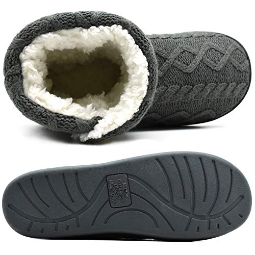 ONCAI Women's Slippers Comfort Knit Boots Winter Warm Outdoor Indoor Shoes