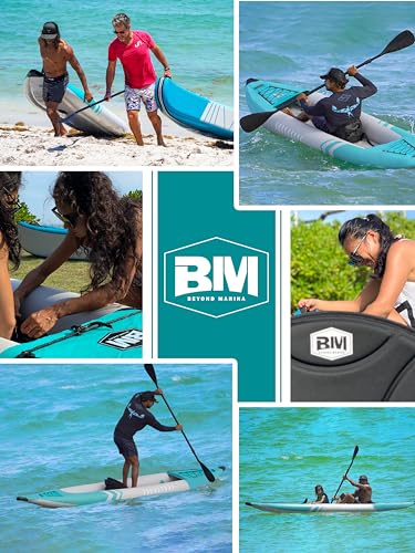 Inflatable Kayak 2 Person Adult - BEYOND MARINA Tandem Kayak with Drop Stitch Floor, Touring Kayak with Aluminum Paddles, ...