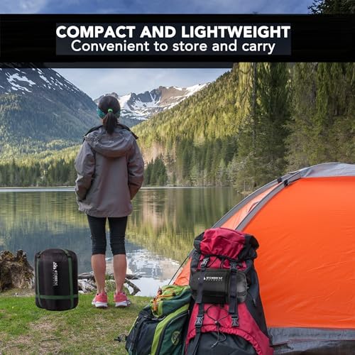 IFORREST Double Cotton Flannel Sleeping Bag for Adults – Extra-Wide 2-Person 10°F Cold Weather Camping Bed, Warm Queen XXL...