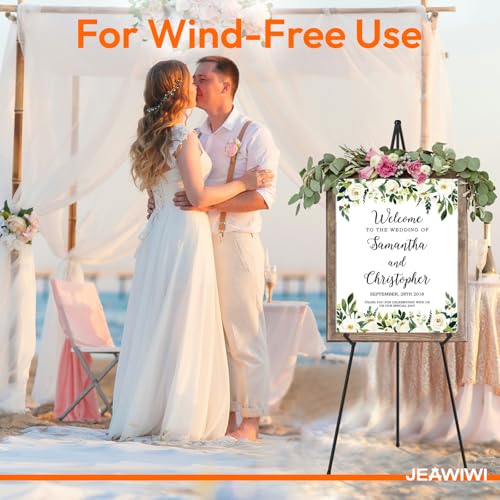 JEAWIWI 3PCS Black Easel Stand for Wedding Sign Stand, 66 Inch Lightweight Adjustable Art Easel for Display, Wedding Sign,...