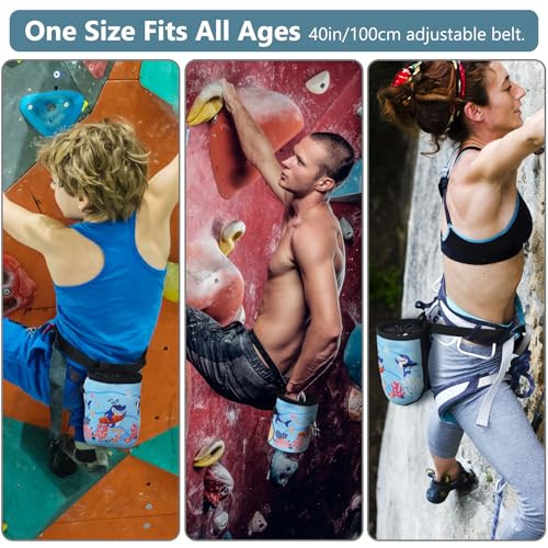 Fanosy Shark Chalk Bag Animal Adventure Edition Chalk Bags for Rock Climbing Climbers Bouldering Gyming Sports Gift for Ad...