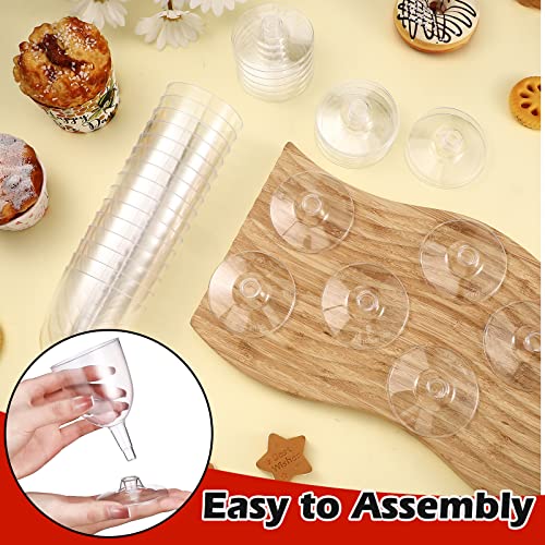 Thenshop 200 Pack 6 oz Disposable Plastic Wine Glasses with Stem, Clear Wine Glasses Cups for Weddings Birthdays Bridal Sh...
