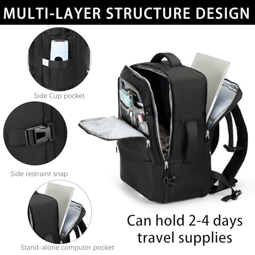 Sowaovut Travel Laptop Backpack, Extra Large High School College Backpacks, Flight Approved Daypack Business Bag Fit 17.3 ...