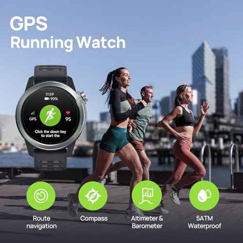 Mibro GS Active2 Running GPS Watch with 46mm AMOLED, Lightweight and 15-Day Battery, Supports Training Guidance and Dual-Band GNSS, 150+ Sport Modes (Dark Gray)