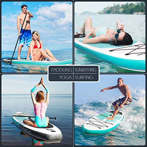 ADVENOR Paddle Board 11'x33 x6 Extra Wide Inflatable Stand Up Paddle Board with Hand Pump,Leash, Adjustable Paddle For Bas...