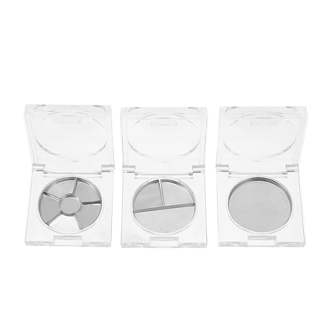 Beaupretty 14Pcs Empty Eyeshadow Palette: Refillable Depotting Makeup Palette - Clear Foundation Powder Storage for Eyeshadow Lipstick Blush Powder