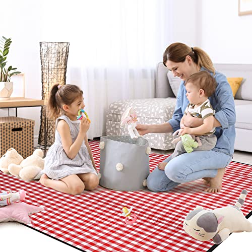 RealPero Extra Large Picnic Blanket Waterproof Camping Mat Rug with PU Carrier Soft Lightweight Portable Outdoor Mat for T...