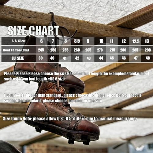 BEDGMDEG Men'S Waterproof Block Heel Chelsea Boots Retro Non-Slip Pull-On Work Hiking Boots