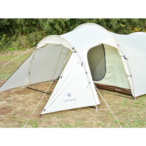 Snow Peak Vault 4 Person Tent, Versatile, Open Air Shelter, Outdoor Adventure, Camping, Three Seasons, Ivory