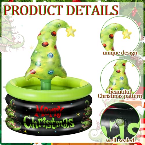 Bencailor Christmas Party Decoration Inflatable Lime Green Christmas Tree Cooler Blow up Pool Birthday Xmas Party Favor Su...