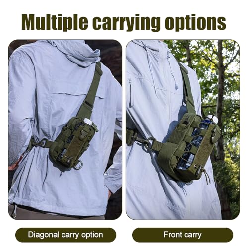 MiOYOOW Tactical Sling Bag, Waterproof Chest Pack Adjustable Crossbody Backpack for Men Women Outdoor Sports Climbing Camping