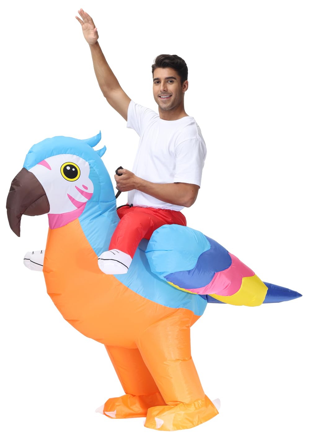 JASHKE Parrot Costume Adult Inflatable Parrot Costumes Inflatable Halloween costumes Blow up Costume Adult