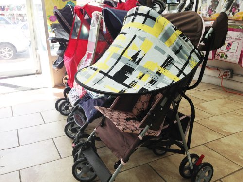 Manito Sun Shade for Strollers and Car Seats (Black) UPF 50+