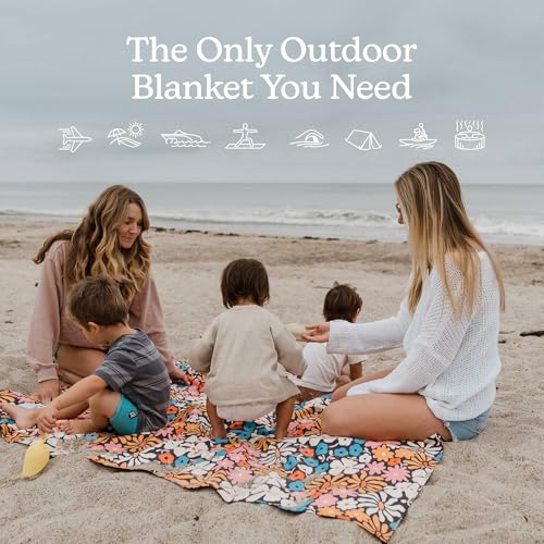 Nomadix Festival Blanket - Perfect for Picnics, Camping, & Lawn Seating - Plush Top & Water Resistant Base - Made with Pos...