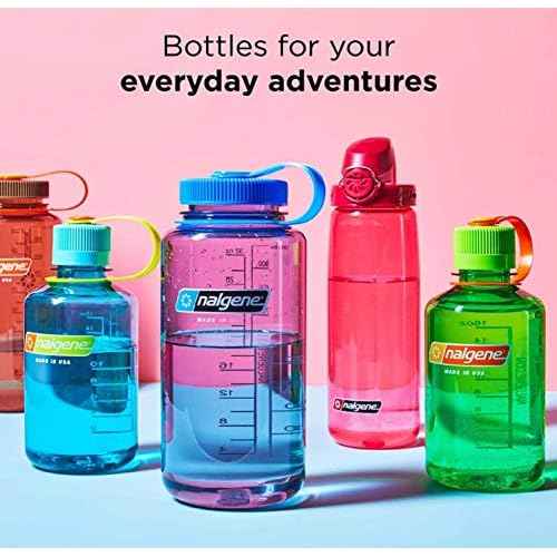 Nalgene On The Fly BPA-Free Water Bottle, Gray with Blue, 32 Oz, Gray w/Blue (5565-0132)