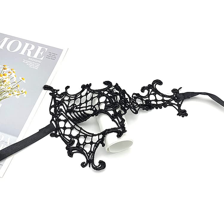 Bounzhi Black Lace Masquerade Mask for Women Costume EyeMask Party Ball Mardi Gras Accessory