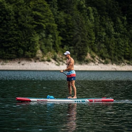 WOWSEA Swift S2 Inflatable Paddle Board, Exploring and Stable SUP Board, Sport & Racing Paddle Board with Action Camera Mo...