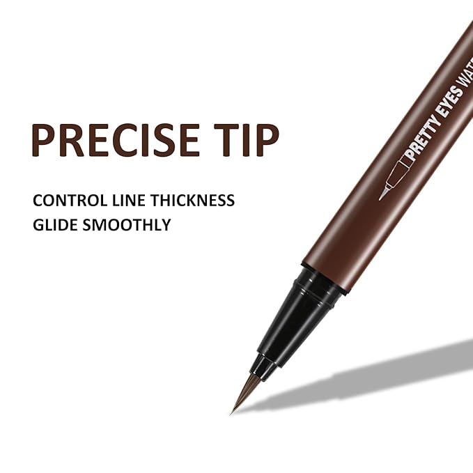 Boobeen Liquid Eyeliner Pen, Matte Eye Liner with Precision Tip, Long Lasting Eyeliner Pencil for Bold Eye Makeup, Glides on Smoothly
