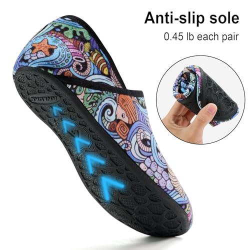 ANLUKE Slipper for Women Men Slipper Socks Fuzzy House Shoes Rubber Sole Slip On Soft-Lightweight Non Slip Indoor/Outdoor