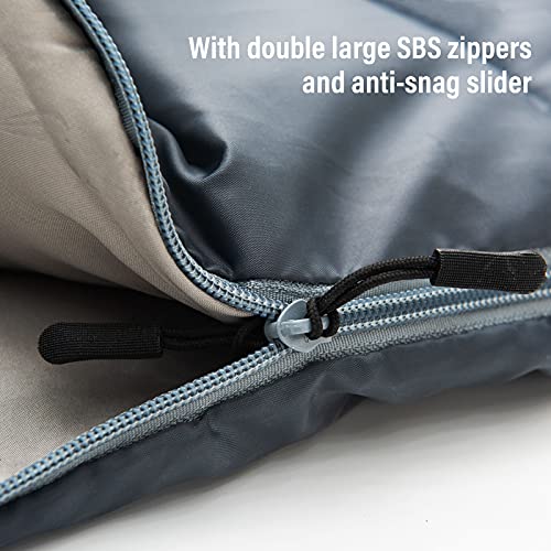 BISINNA XXL Sleeping Bag(90.55"x39.37") for Big and Tall Adults,3-4 Seasons Plus Size Warm and Comfortable Waterproof Ligh...