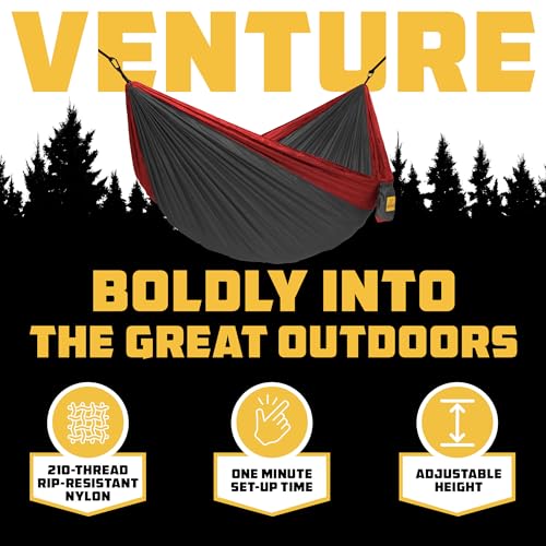 Wise Owl Outfitters Camping Hammock – 500lbs Portable Hammock with Tree Straps - Travel, Backpacking, Hiking, Outdoors Cam...