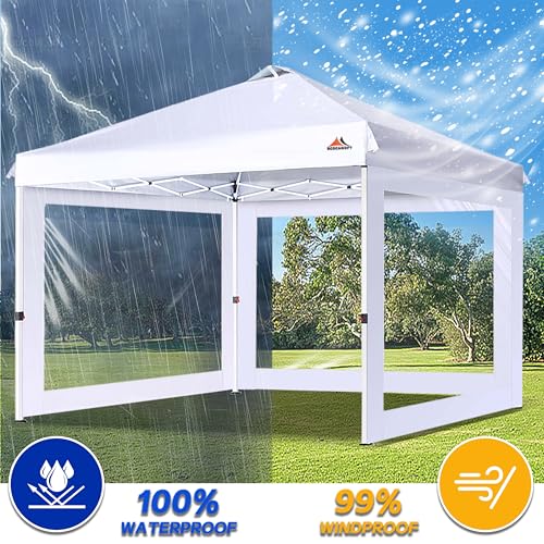 SCOCANOPY Clear Window Sidewall for 10x10 Canopy Frame, 3 Pack Sunwalls Only,(White)